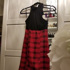 Plaid mini dress